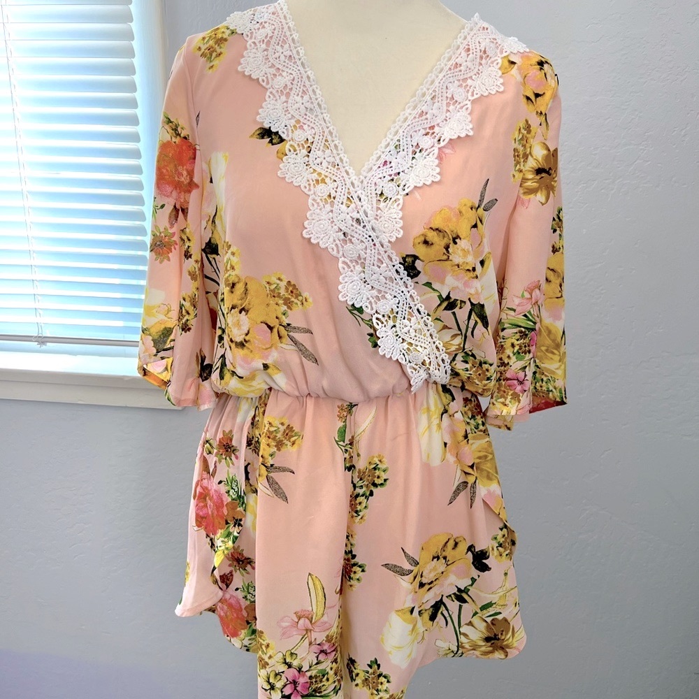 Floral romper shorts